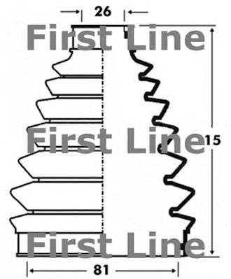 FIRST LINE fcb6075 -  Пыльник, приводной вал